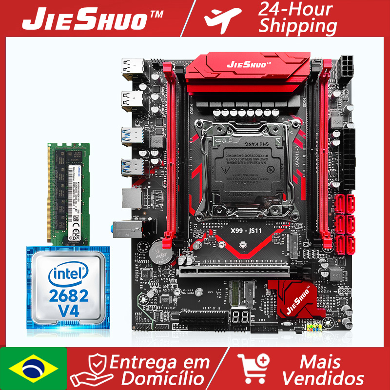 X99 Dual Cpu Motherboard Combo - X99-JS11 LGA 2011-3 + Xeon E5-2682