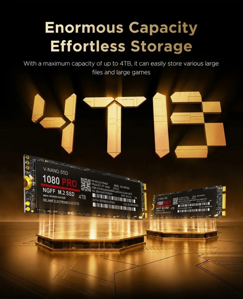 100% original 1080PRO with 1TB - M.2 Nvme 4Tb Pcie 4.0 Ssd 评论和价格